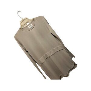 Women's XSmall Sincerely Jules Long Silky Tunic Top Blouse in Gray